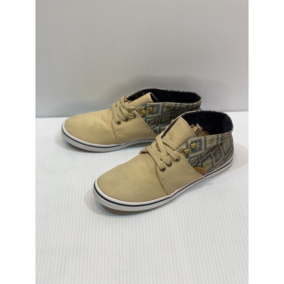 Vans Camryn Slim Skate Shoes Womens Sz 7 Native Taose Taupe/Blue Canvas RARE - Picture 4 of 7